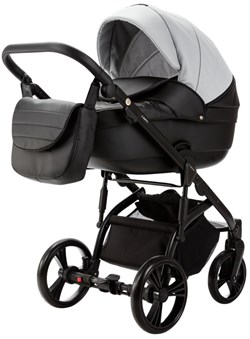 Детская коляска Adamex Lanti Deluxe 3 в 1 LN-SD107 (СВ.СЕР.КОЖА + ЧЕРН. КОЖА) 2025290666 - фото 74558