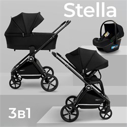Детская коляска Sweet Baby Stella 3 в 1 Black 1265741382 - фото 77631