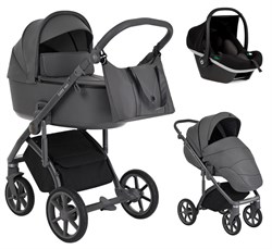 Детская коляска Roan Bass Next 3 в 1 с автокреслом Tutis Elo Black RN223/1 Steel Grey/Grey/ руч.Серый 1740950503 - фото 78480