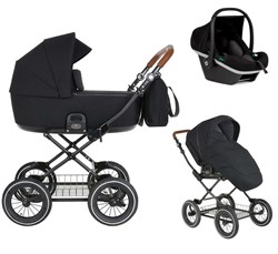 Детская коляска Roan Bass Next Classic d12 3 в 1 с автокреслом Tutis Elo Black RCL063/1 Black 1279099571 - фото 78643