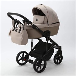 Детская коляска Adamex Lumi Air 3 в 1 L-PS16 Lux Бежевый с бежевой эко-кожей 1688573775 - фото 79491