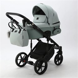 Детская коляска Adamex Lumi Air 3 в 1 L-PS25 Lux Серо-зеленый с серо-зеленой эко-кожей 1402698408 - фото 79499