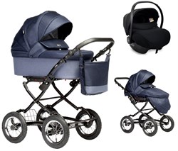 Детская коляска Indigo Barbara 21 Classic 3 в 1 с автокреслом Avionaut Cosmo Ba01 синий 276621100 - фото 82106
