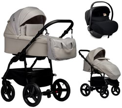 Детская коляска Indigo Impulse Eco 3 в 1 с автокреслом Avionaut Cosmo Ie02 бежевая кожа/бежевый 794623504 - фото 82493