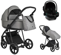 Детская коляска Roan Sol 3 в 1 с автокреслом Tutis Elo Lux Black RSL/1011 Cloud Grey 1793849186 - фото 83507