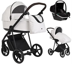 Детская коляска Roan Sol Кожа 3 в 1 с автокреслом Tutis Elo Black RSL/2024 White/Black/руч.Тем.коричневый 1027189203 - фото 83723