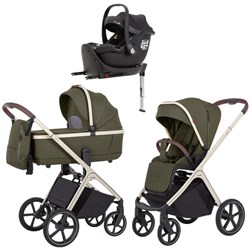 Коляска Carrello Vector CRL-6550 Ammonite AY329 Pro Absolute Black с базой Isofix 3 в 1 Deep Green 1270163098 - фото 85376