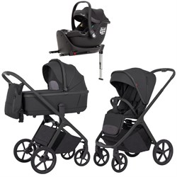 Коляска Carrello Vector CRL-6550 Ammonite AY329 Pro Absolute Black с базой Isofix 3 в 1 Magnet Black 345203216 - фото 85467