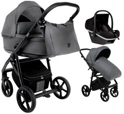 Детская коляска Roan Esso 2025 3 в 1 с автокреслом Tutis Elo Black ESS114/1 Grey/Black 2063798874 - фото 85686