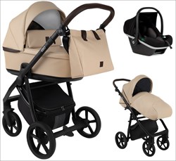 Детская коляска Roan Esso 2025 Кожа 3 в 1 с автокреслом Tutis Elo Black ESSK/212/1 Caramel/Black/руч.Тем.коричневый 1172177231 - фото 85824