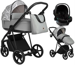 Детская коляска Roan Sol Flowers 3 в 1 с автокреслом Tutis Elo Lux Black RSF/5002 Gray/Black 258138630 - фото 86153