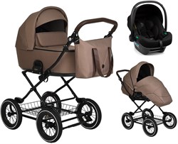 Детская коляска Roan Bass Next Classic d12 3 в 1 с автокреслом Tutis Elo Lux Black RCL265/1 Raisin Mood 45242946 - фото 86354
