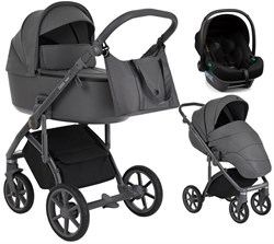 Детская коляска Roan Bass Next 3 в 1 с автокреслом Tutis Elo Lux Black RN223/1 Steel Grey/Grey/ руч.Серый 408161126 - фото 86521