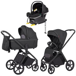 Коляска Carrello Vector CRL-6550 Nova DK791 Grey Line с базой Isofix 3 в 1 Magnet Black 54492105 - фото 87243