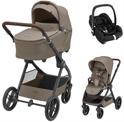 Коляска детская Maxi-Cosi Oxford Plus 3 в 1 с автокреслом CabrioFix Essential black 1978470110 Twillic Truffle/Трюфель 464421891 - фото 87667