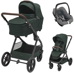 Коляска детская Maxi-Cosi Oxford Plus 3 в 1 с автокреслом CabrioFix Select grey 1978403110 Twillic Green/Зеленый 970637880 - фото 88019