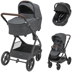 Коляска детская Maxi-Cosi Oxford Plus 3 в 1 с автокреслом Coral 360 Essential black 1978204110 PlusTwillic Graphite/Графит 1894366785 - фото 88358