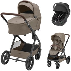 Коляска детская Maxi-Cosi Oxford Plus 3 в 1 с автокреслом Coral 360 Essential black 1978470110 Twillic Truffle/Трюфель 178802834 - фото 88466