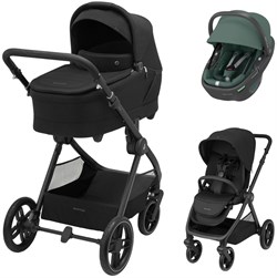 Коляска детская Maxi-Cosi Oxford Plus 3 в 1 с автокреслом Coral 360 Essential Green 1978390110 PlusTwillic Black/Черный 1398446904 - фото 88643