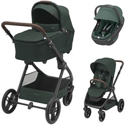 Коляска детская Maxi-Cosi Oxford Plus 3 в 1 с автокреслом Coral 360 Essential Green 1978403110 Twillic Green/Зеленый 740022548 - фото 88672