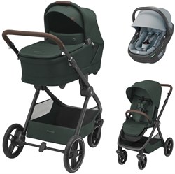 Коляска детская Maxi-Cosi Oxford Plus 3 в 1 с автокреслом Coral 360 Essential Grey 1978403110 Twillic Green/Зеленый 162861599 - фото 88806