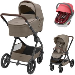 Коляска детская Maxi-Cosi Oxford Plus 3 в 1 с автокреслом Coral 360 Essential Red 1978470110 Twillic Truffle/Трюфель 1963845506 - фото 89002