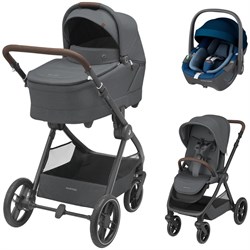Коляска детская Maxi-Cosi Oxford Plus 3 в 1 с автокреслом Pebble 360 Essential Blue 1978204110 PlusTwillic Graphite/Графит 1352187010 - фото 89337