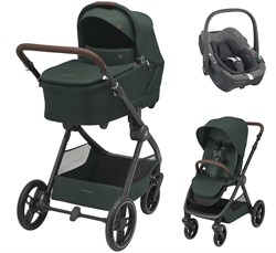 Коляска детская Maxi-Cosi Oxford Plus 3 в 1 с автокреслом Pebble 360 Select Grey 1978403110 Twillic Green/Зеленый 409604199 - фото 89603