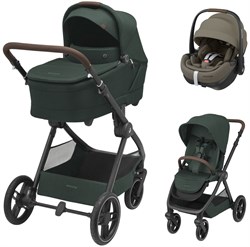 Коляска детская Maxi-Cosi Oxford Plus 3 в 1 с автокреслом Pebble 360 Pro Twillic Truffle 1978403110 Twillic Green/Зеленый 1178781874 - фото 90052