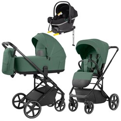 Коляска Carrello Alfa CRL-6522 2025 Nova DK791 Grey Line с базой Isofix 3 в 1 Meadow Green 23313877 - фото 90237