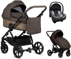 Детская коляска Tutis Leo Plus 3 в 1 с автокреслом Elo Lux EduSky Grey 1222203 Brown 1438938354 - фото 90692
