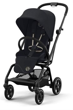 Прогулочная коляска Cybex Eezy S Twist Plus 2 BLK Magic Black с дождевиком 1605757460 - фото 93811