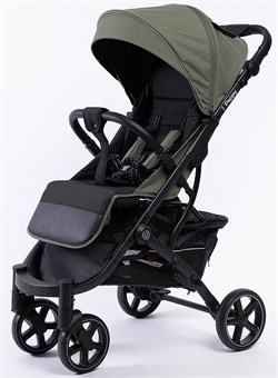 Прогулочная коляска Peppy Polo 2.0 Oliva Green черная рама сумка 861005309 - фото 95160
