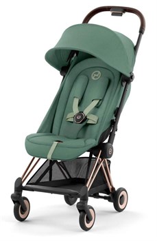 Прогулочная коляска Cybex Coya Leaf Green с дождевиком и бампером/Rosegold 181259898 - фото 98374