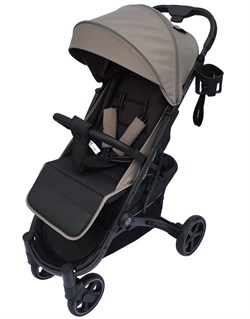 Коляска прогулочная Peppy Polo sandstone черная рама, сумка 1450714346 - фото 99698