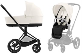 Коляска 2 в 1 Cybex Priam IV Matt Black complete Off White 1779587077
