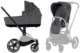 Коляска 2 в 1 Cybex Priam IV Chrome Brown Simply Flowers Dream Grey 592018690