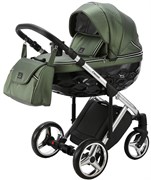 Детская коляска Adamex Chantal Special Edition Deluxe 2 в 1 С121 (ЗЕЛЕН.ПЕРЛ.КОЖА+ХРОМ РАМА) 827004137