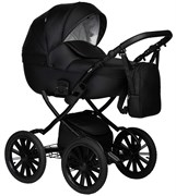 Детская коляска Indigo Mio Eco Plus 14 2 в 1 01 черная кожа 1551267679