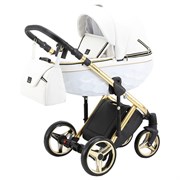 Детская коляска Adamex Chantal Special Edition Deluxe 2 в 1 C101 (БЕЛ.КОЖА ЗОЛОТ.РАМА) 2044175546