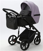 Детская коляска Adamex Mobi Deluxe 2 в 1 M-SD20 (СИРЕНЬ+ЧЕРНАЯ КОЖА) 207002326