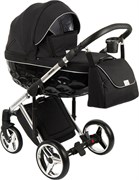 Детская коляска Adamex Chantal Special Edition 2 в 1 C2 (ЧЕРН+ЧЕРН.РИФЛЕН.ДНО+ХРОМ РАМА) 1537896445