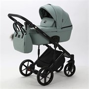 Детская коляска Adamex Lumi Air Deluxe 2 в 1 L-SA20 (СЕРО-ЗЕЛЕНАЯ КОЖА) 1580352924
