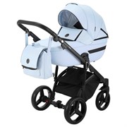 Детская коляска Adamex Cortina 2 в 1 CT-205 (кожа голубая+голубой) 534763874