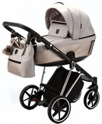 Детская коляска Adamex Belissa Special Edition 2 в 1 B-PS584 (СВ.БЕЖ С БЛЁСТ ХРОМ.РАМ) 846240323