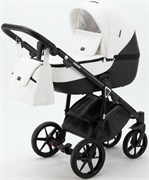 Детская коляска Adamex Bibione Deluxe 2 в 1 BI-SD01 (БЕЛ+ЧЕРН.КОЖА) 974410592