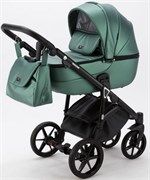 Детская коляска Adamex Bibione Deluxe 2 в 1 BI-SM01 (ЗЕЛЕН.ПЕРЛ.ПЕРФ.КОЖА) 1600633730