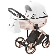 Детская коляска Adamex Chantal Star Collection 2 в 1 STAR106 БЕЛ.КОЖА+РОЗОВ.ЗОЛОТО РАМА 1183459380