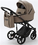 Детская коляска Adamex Zico Deluxe 2 в 1 Z-SA09 ТЕМНО-БЕЖЕВАЯ КОЖА 699062898
