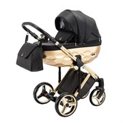 Детская коляска Adamex Chantal Star Collection 2 в 1 STAR006 ЧЕРНЫЙ+ЗОЛОТО РАМА 257264540